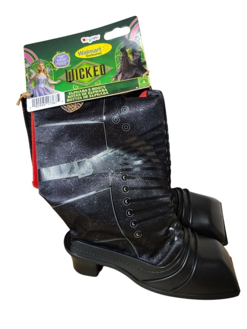 Wicked Elphaba Costume Boots Kids Shoes Walmart Exclusive Disguise Black Silver